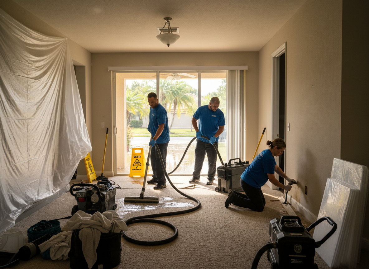 water damage restoration by Apex Water Mitigation in Boca Raton, FL